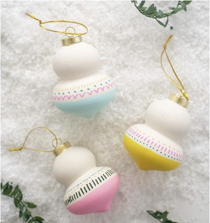 Pastel Hand Painted Ornaments