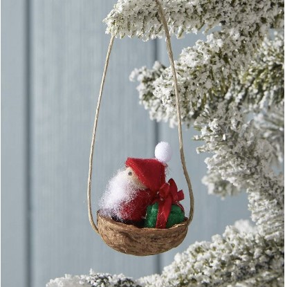 Cute Mini Santa Ornament