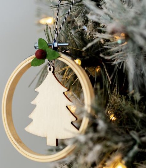 Tree Hoop Ornament