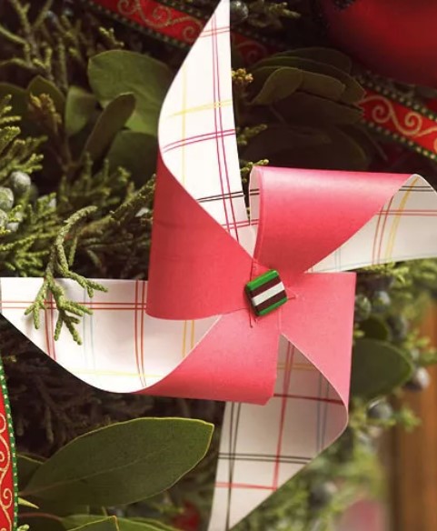 Paper Pinwheel Ornament