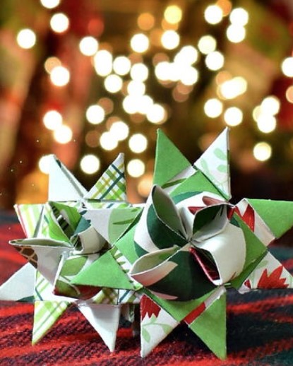 German Paper Stars Ornament 