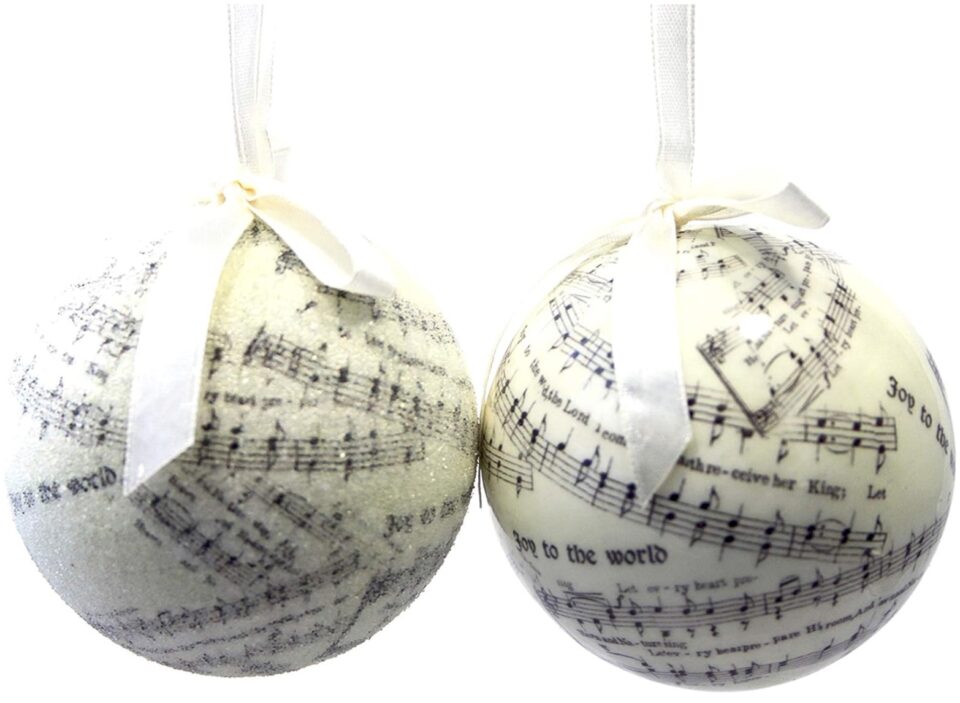 Sheet music Christmas ornament decoration