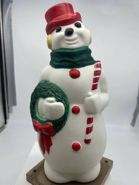 Vintage Snowman Blow Mold