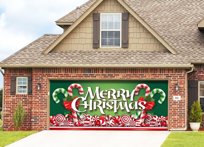 Christmas Candy Garage Door Banner