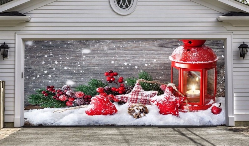 Cozy Christmas Garage Door Banners