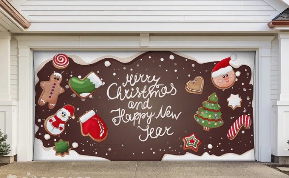 Gingerbread Christmas 2 Car Door Cover