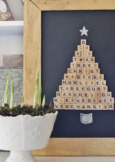Scrabble Tile Christmas Tree