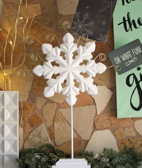 Snowflake Christmas Card Display