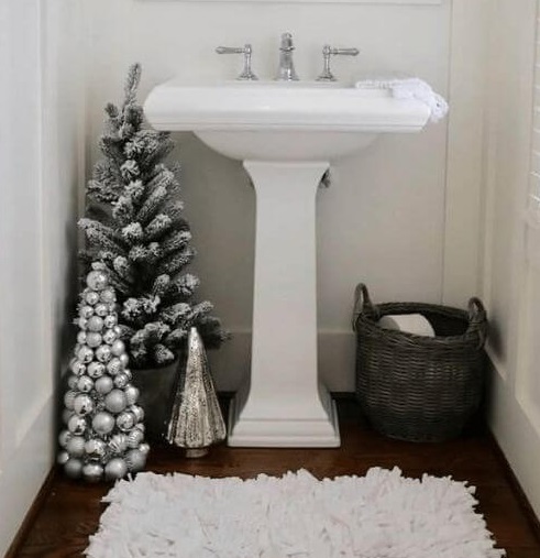 Christmas Tree In The Bathroom