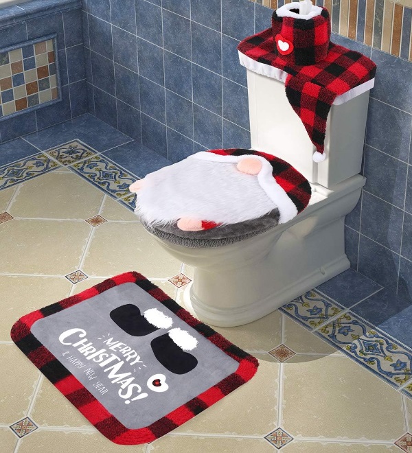 Gnome Toilet Seat Cover and Rug