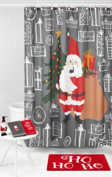 Santa Christmas Holiday Bathroom Accessory Set