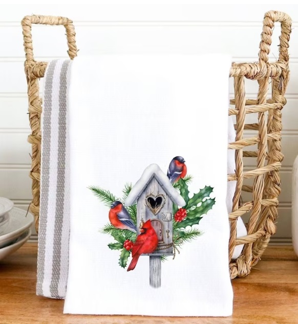 Winter Birds Hand Towel