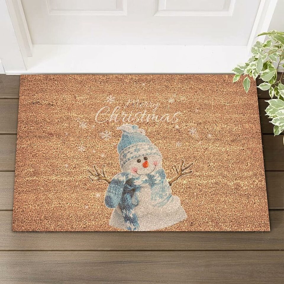 Snowman Winter Front Porch Rug
