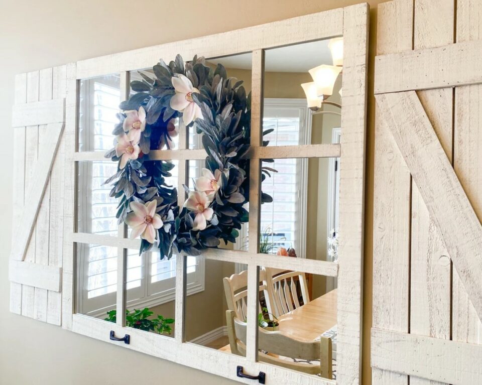 Rustic Window Mirror
