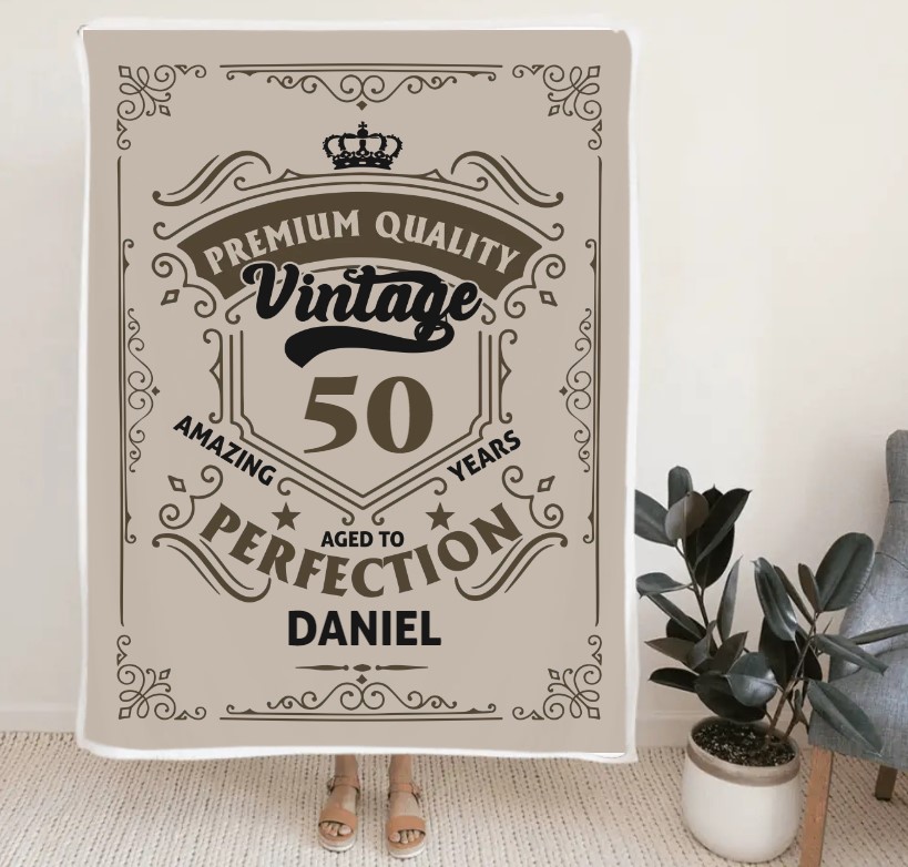 Premium Quality Vintage Personalized Blanket