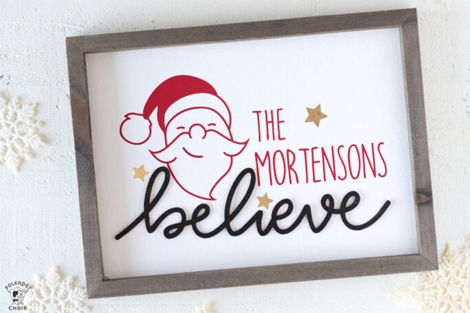 DIY Personalized Wood Christmas Sign