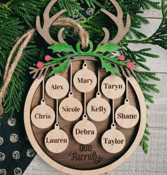Personalized Family Christmas Ornament with Names