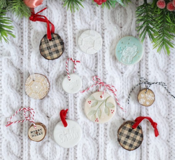 Stamped Christmas Ornaments