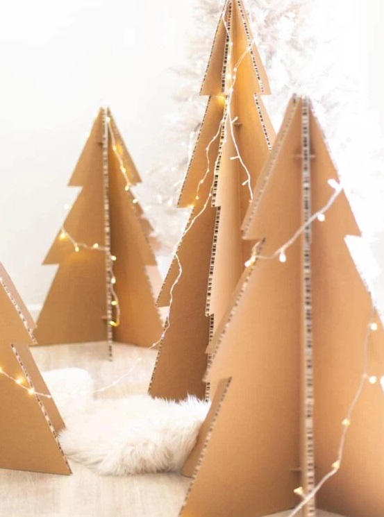 Cardboard Christmas Trees