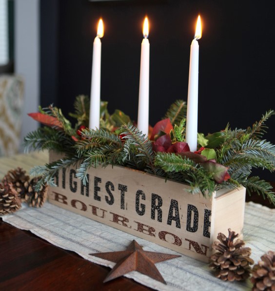 Christmas Candle Centerpiece