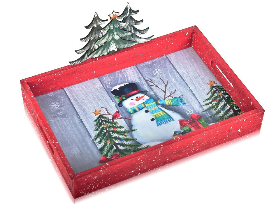 Christmas Serving Tray with Handles