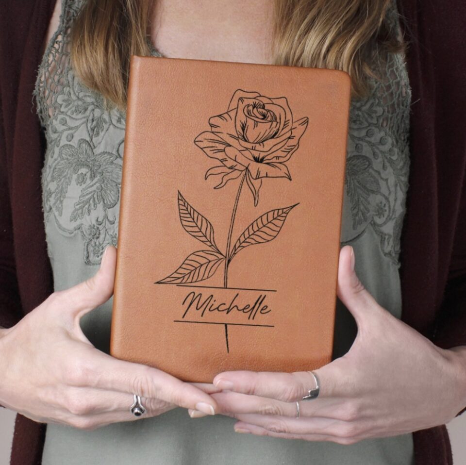 Birth Month Personalized Leather Journal