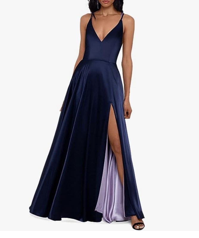 Tie-Back Fit & Flare Gown Dress