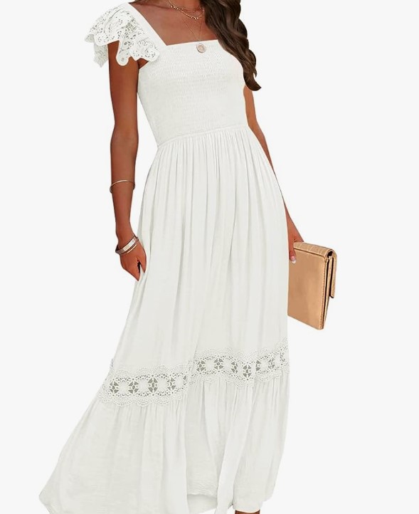 Summer Sleeveless Square Neck Maxi Dress