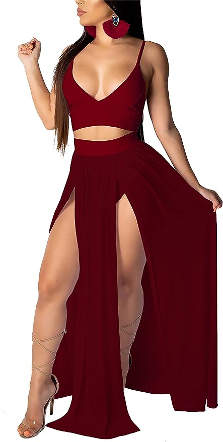 Sexy 2 Piece Chiffon Outfits Dress 