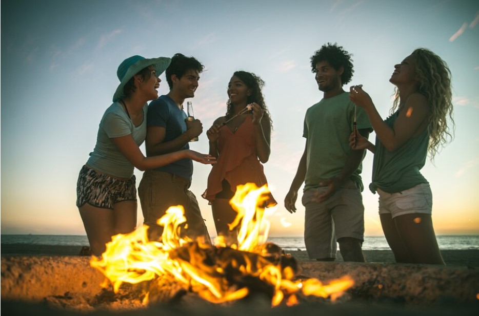 Beach bonfire
