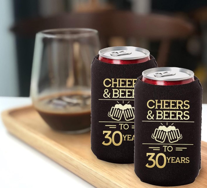 Cheers and Beers to 30 Years Can Coolers
