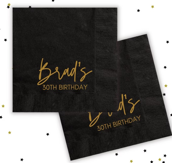 Custom Birthday Napkins
