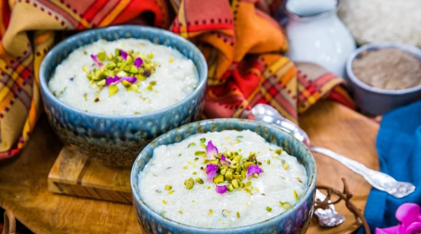Cardamom and Rosewater Rice Pudding
