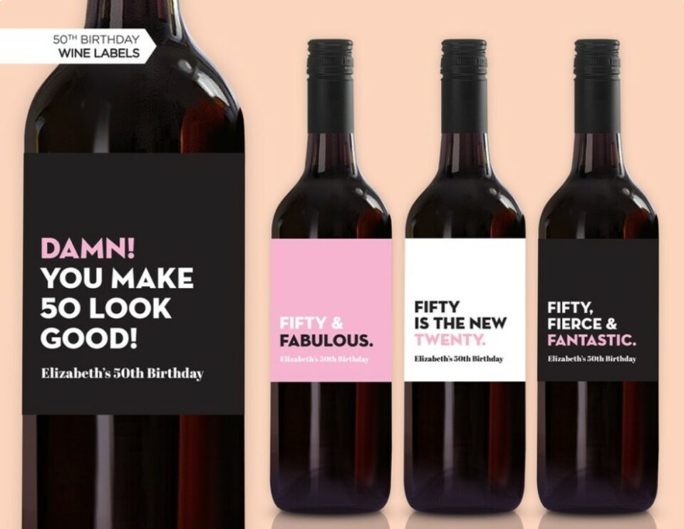 Customized wine labels 
