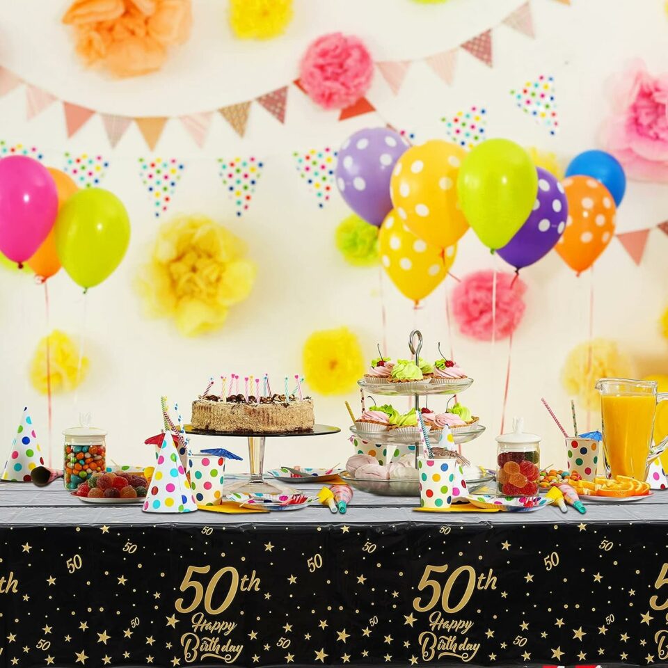 50th birthday tablecloth
