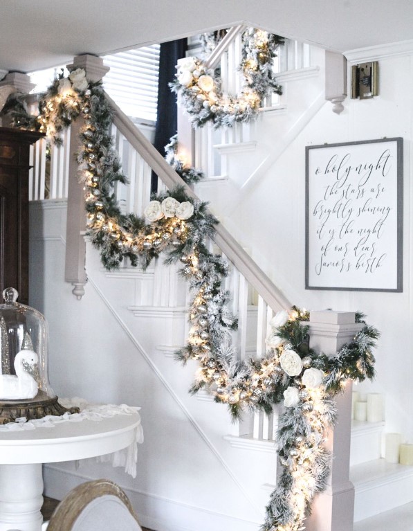 Frosted Holiday Pine Garland