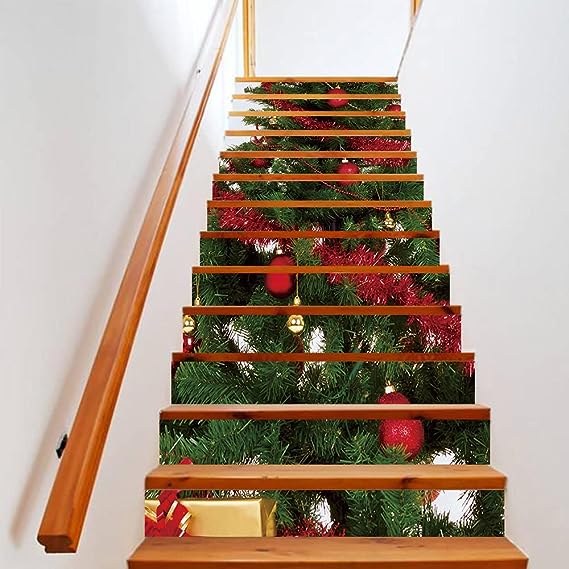 3D Merry Christmas Stair Stickers