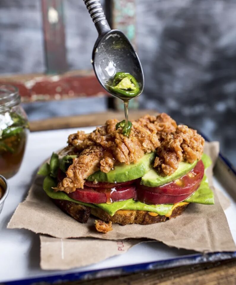 Fried Chicken Blt With Jalapeño Honey