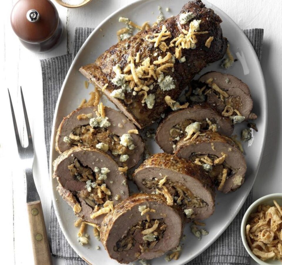 Blue Cheese-Mushroom Stuffed Tenderloin