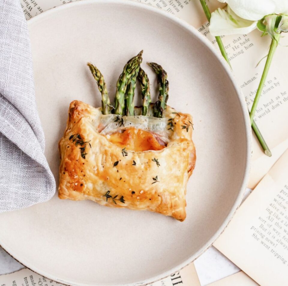 Asparagus Puff Pastry Pocket Squares