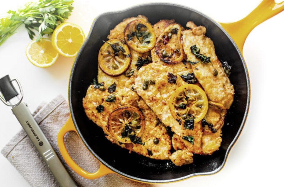Pan-Fried Schnitzel with Fried Lemons and Capers