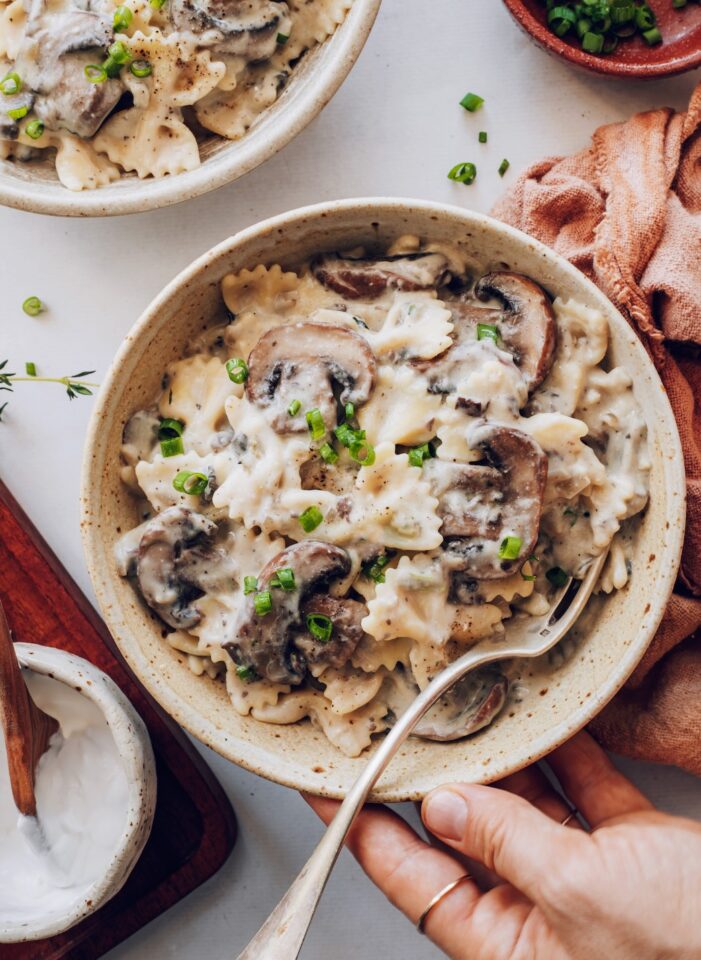 Creamy Vegan Mushroom Stroganoff