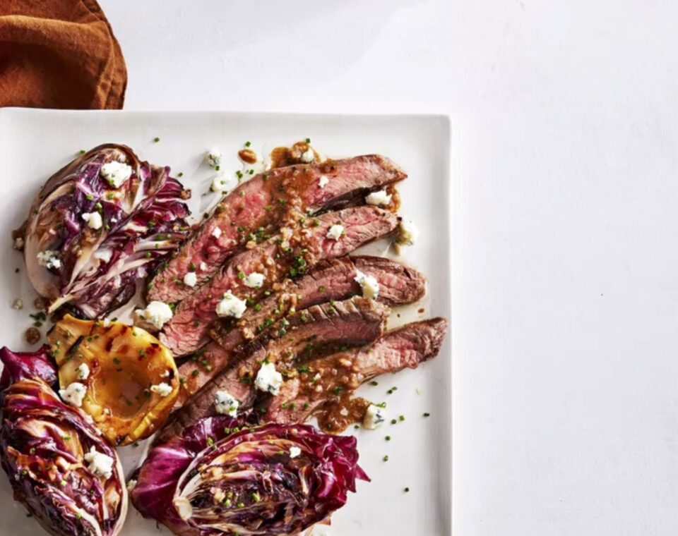 Balsamic Steak With Radicchio and Pears