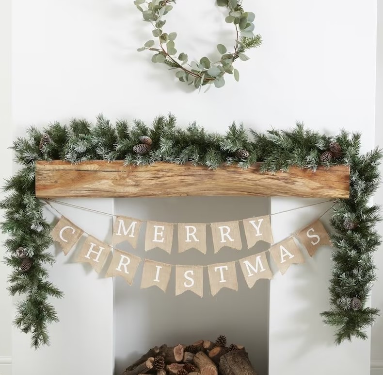 Christmas Fireplace Garland or Mantle
