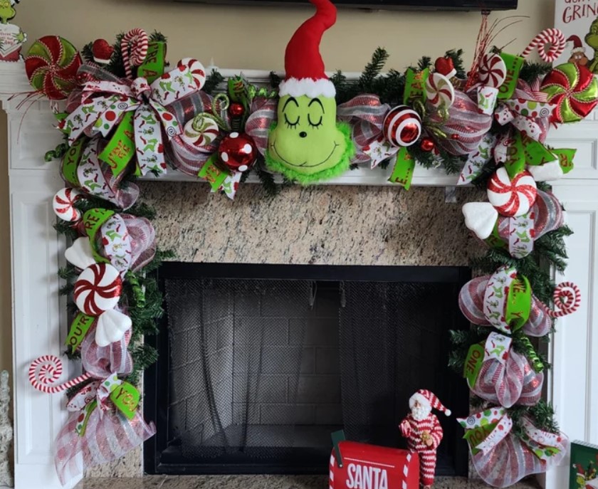 Grinch-Inspired Garland Decor