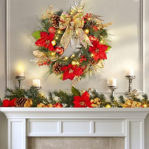 Red Christmas Wreaths