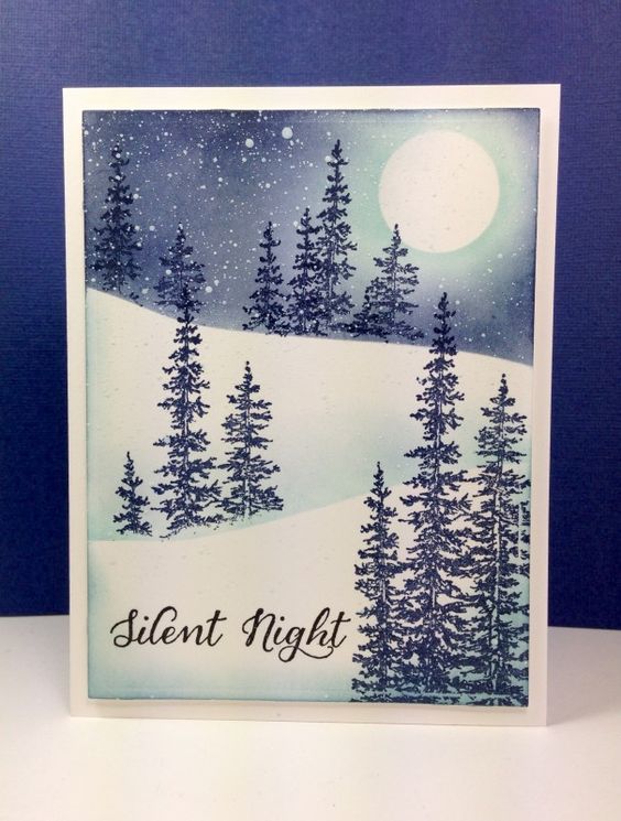 Stamped Scenery Card