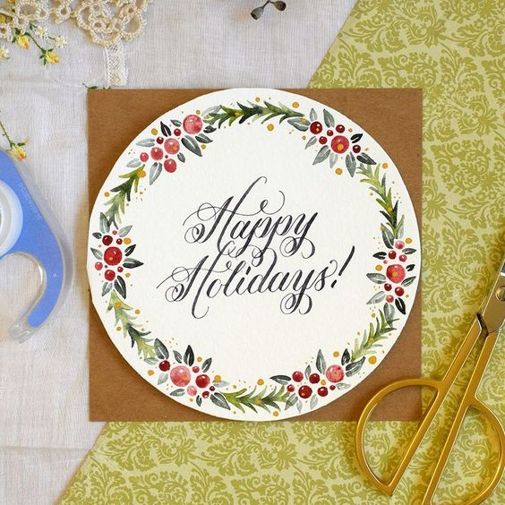 Circular Christmas Card