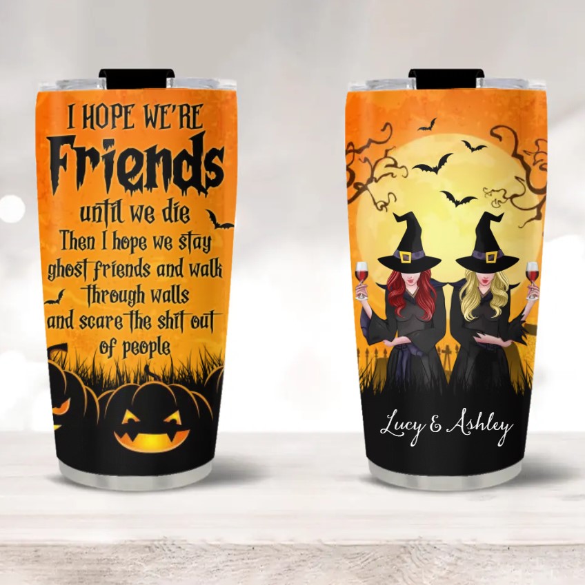 Personalized Halloween Tumbler With Straw, Custom Halloween Cups, Cute  Halloween Skinny Tumbler for Halloween Party Favors Halloween Gifts 