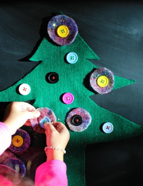 Montessori DIY Button Christmas Tree